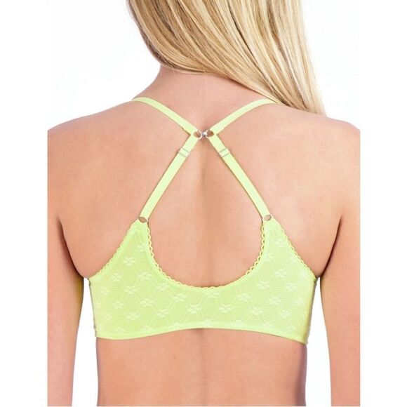 Women’s Juniors Triangle Floral Lace Bralette Bra 2-Pack - Picture 6 of 6